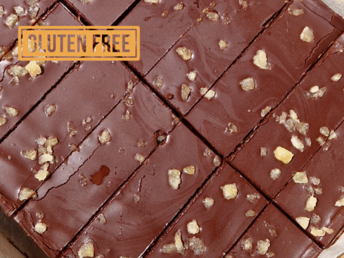 Millionaire Jake Ginger caramel chocoalte traybake